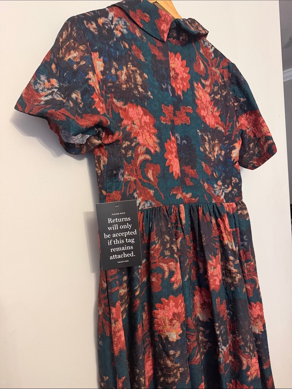 Tuckernuck Persimmon Floral Jacquard Adelaide Midi Dress XL NWT - Picture 6 of 8